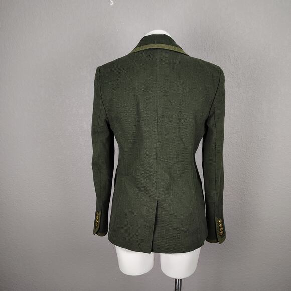 Veronica Beard Edison Dickey Jacket Olive Green Double Breasted Size 8 - Picture 4 of 16